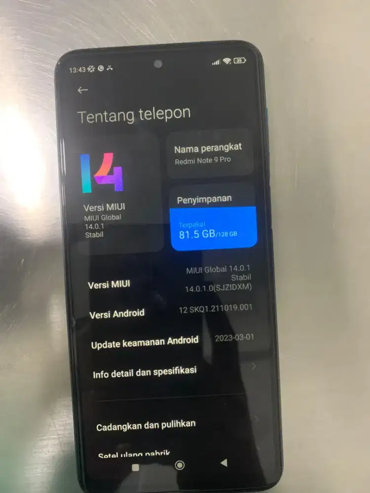 Xiaomi note 9 pro 8/128