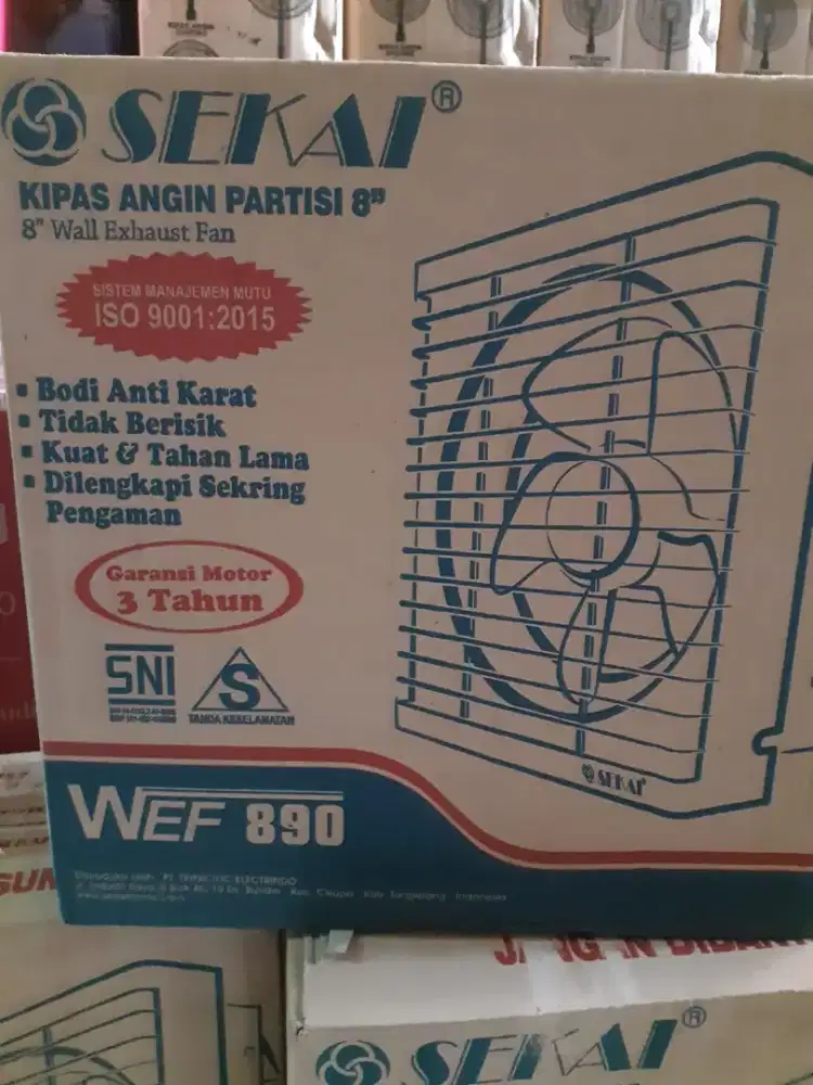 Exhaust fan / kipas hisap dinding / tembok sekai 8 inch WEF 890