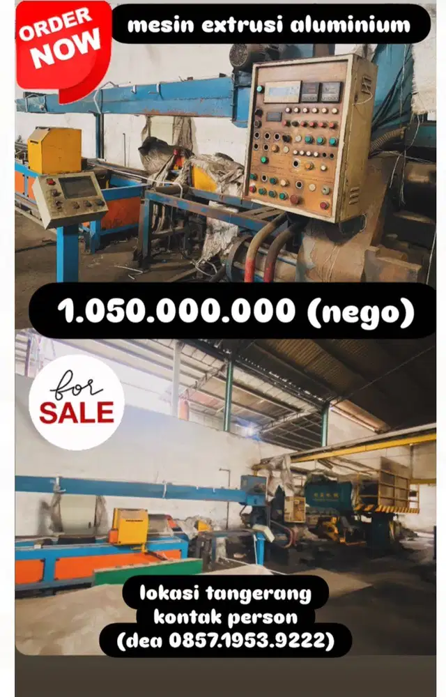 MESIN EXTRUSION PRESS ALUMINUM 600T