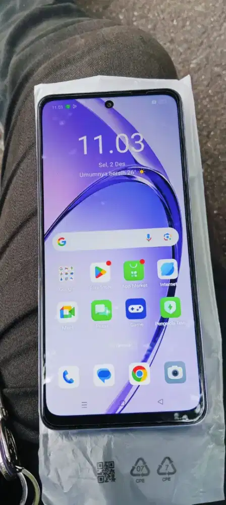 HP OPPO A5i warna unggu kombinasi