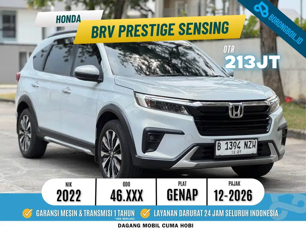 Honda BRV Prestige Sensing AT Putih 2022 - Servis Full Record
