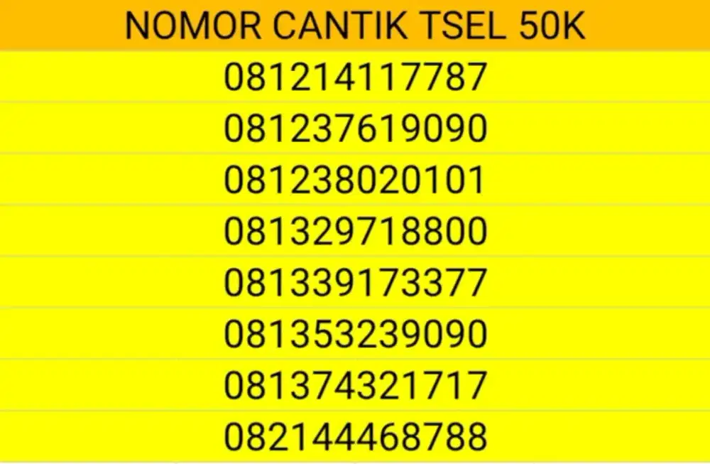 Nomor Simpati Cantik