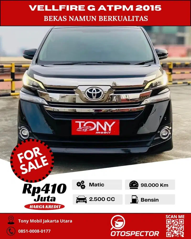 Toyota Vellfire 2.5 G ATPM 2015