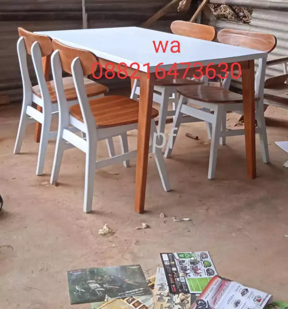 Meja kursi makan dan cafe resto minimalis