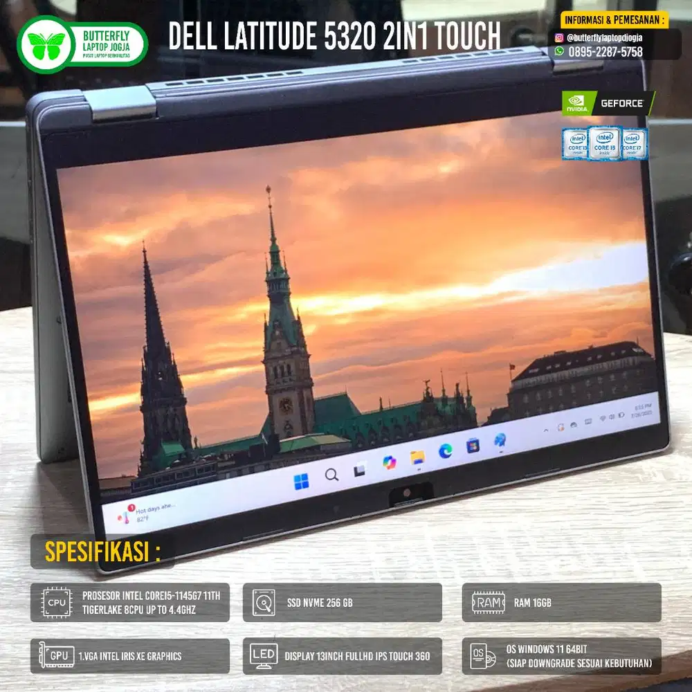 Laptop Dell Latitude 5320 2in1 Corei5 gen 11 Ram 16Gb touchscreen Flip