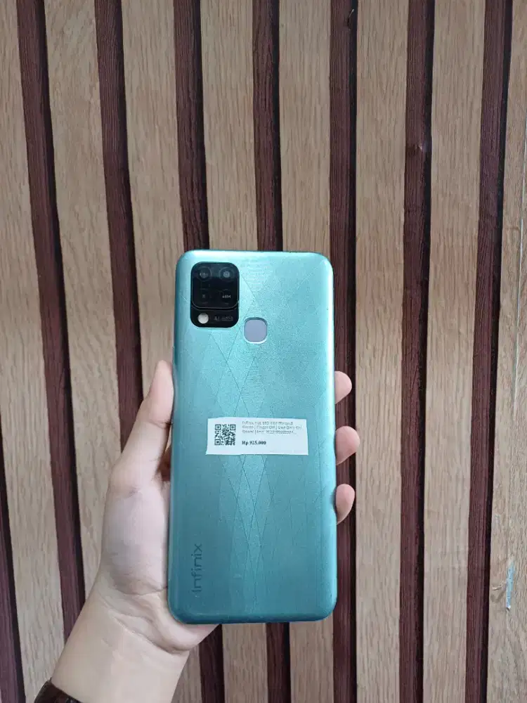 Infinix Hot 10S 4/64 Morandi Green | Finger Off | Unit Only Ori Resmi