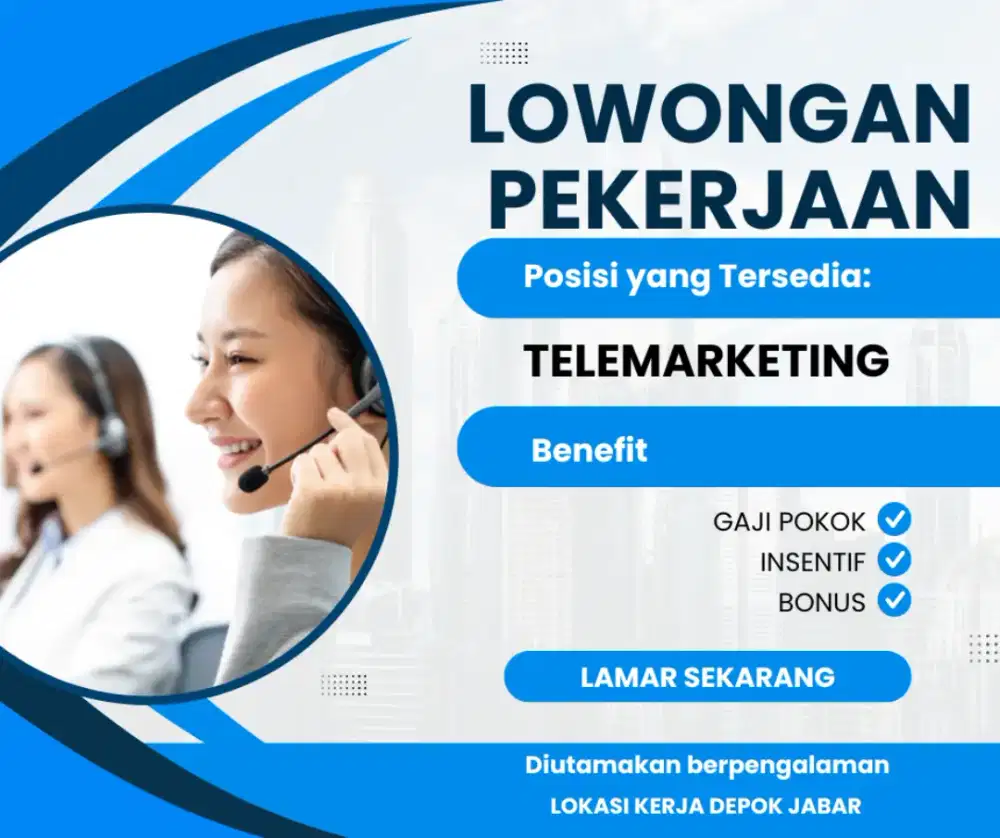 LOWONGAN TELEMARKETING