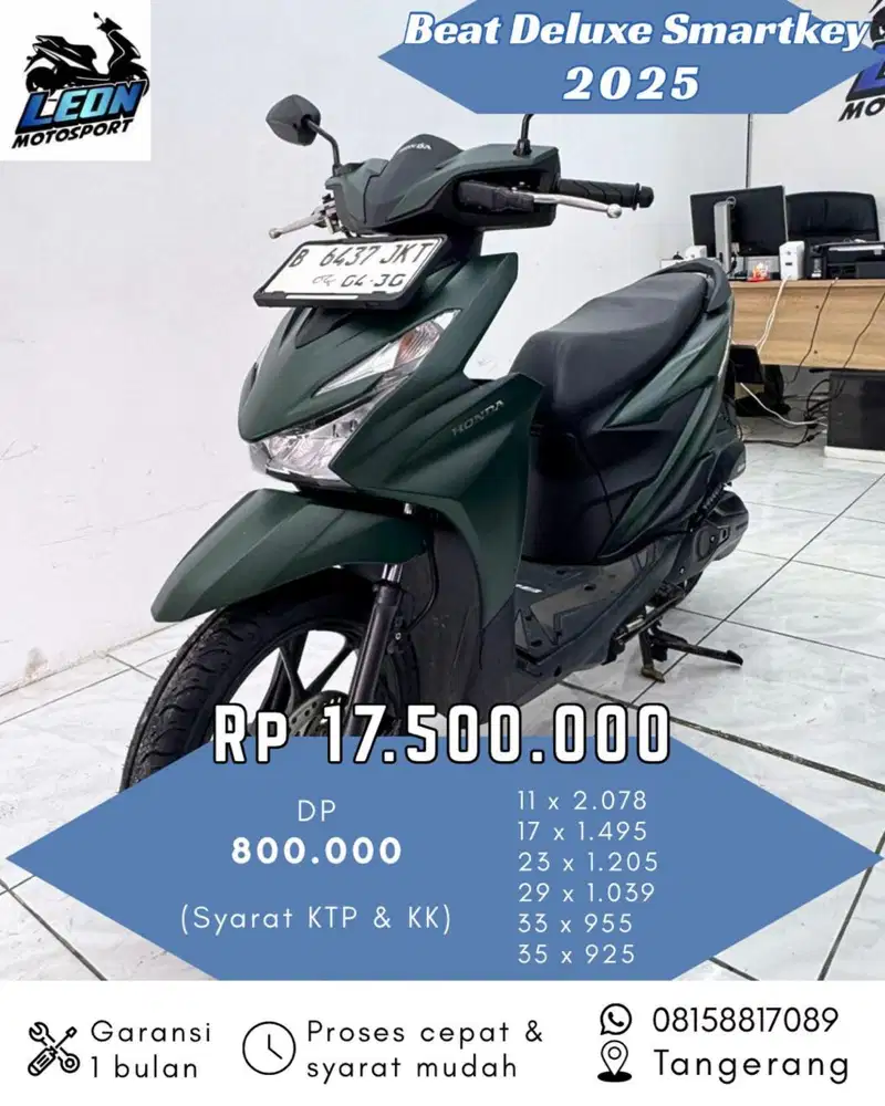 Beat duluxe SMARKEY 2025, jual beli motor seken