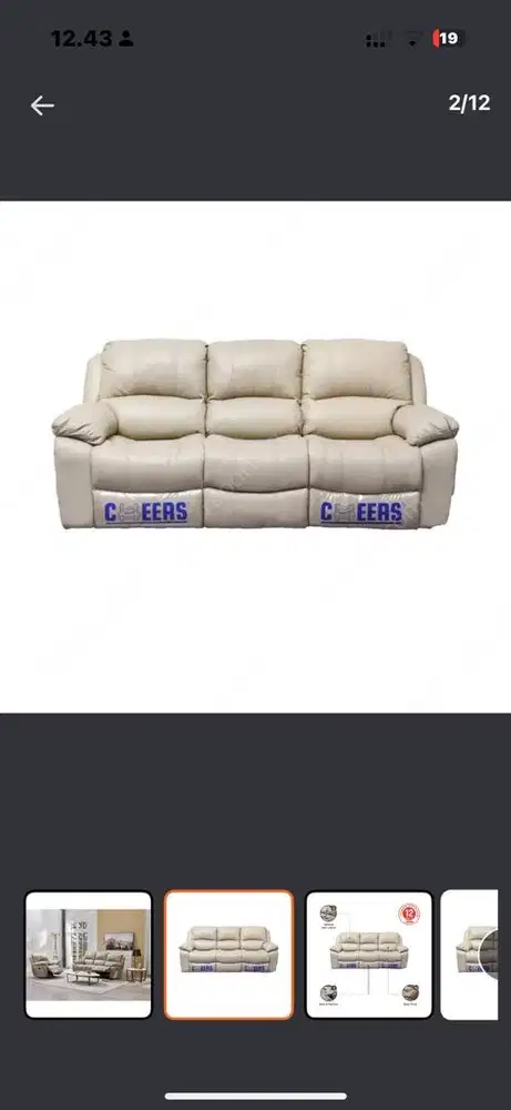 Kursi recliner informa second 3 seater