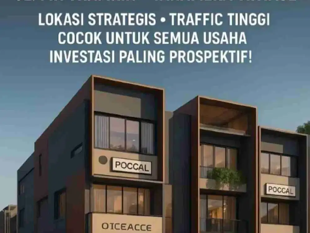 ruko 3 lantai harga 1.3Man