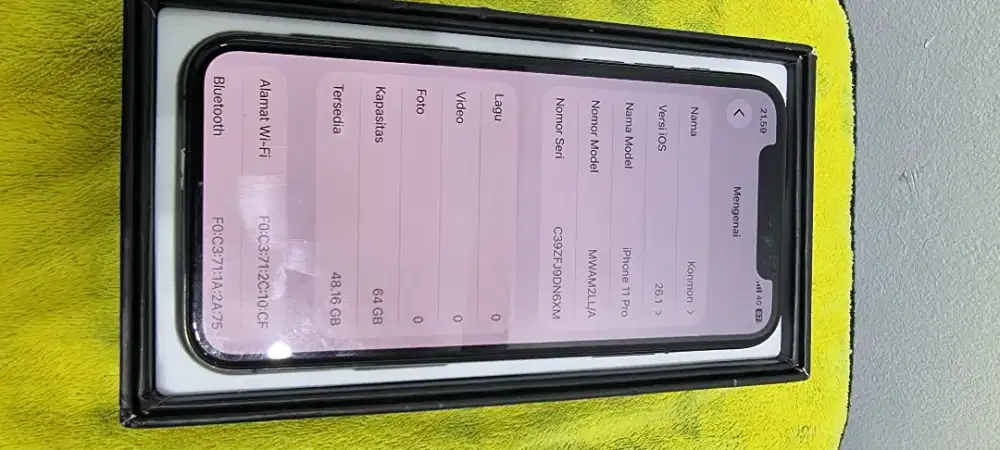 Iphone 11 pro 64GB all op register