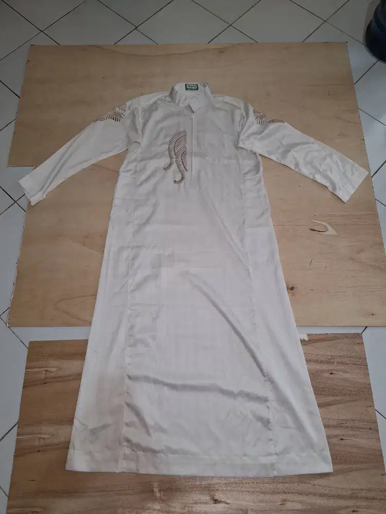 baju gamis pria putih size M