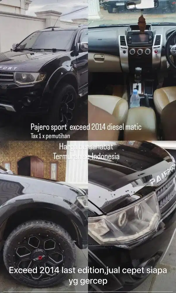 FOR SALE PAJERO SPORT EXCEED 2014