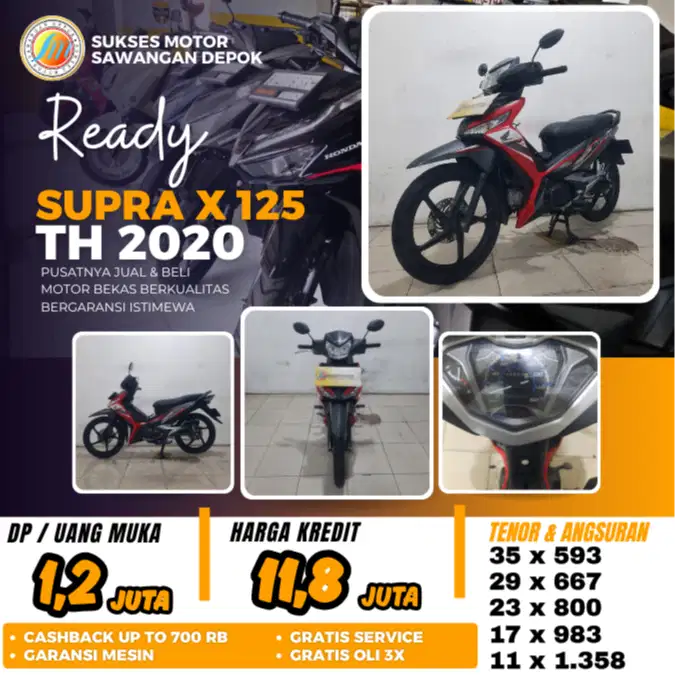 ISTIMEWA HONDA SUPRA X 125 FI TH 2020 BISA CASH KREDIT BERGARANSI