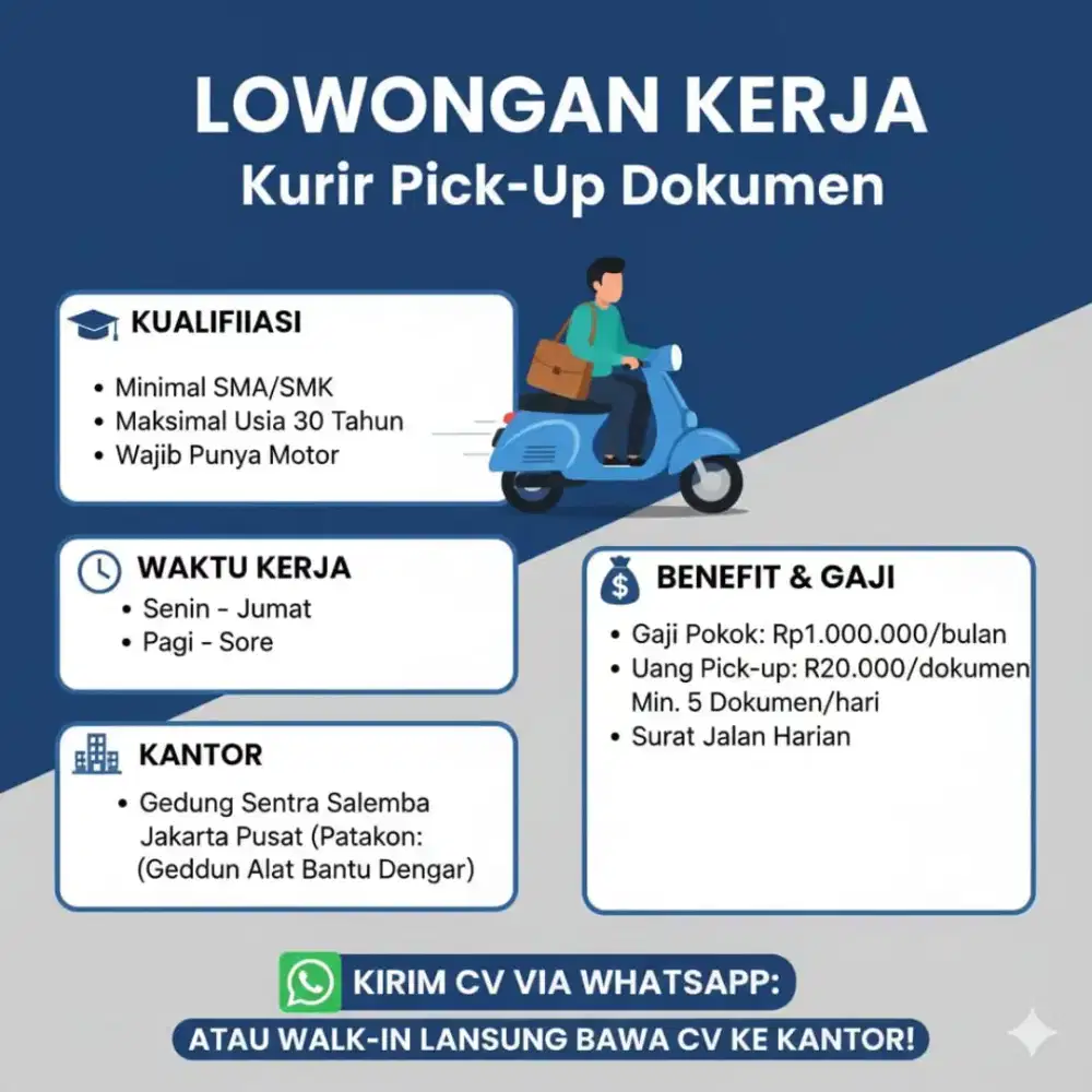 Kurir pick up dokumen