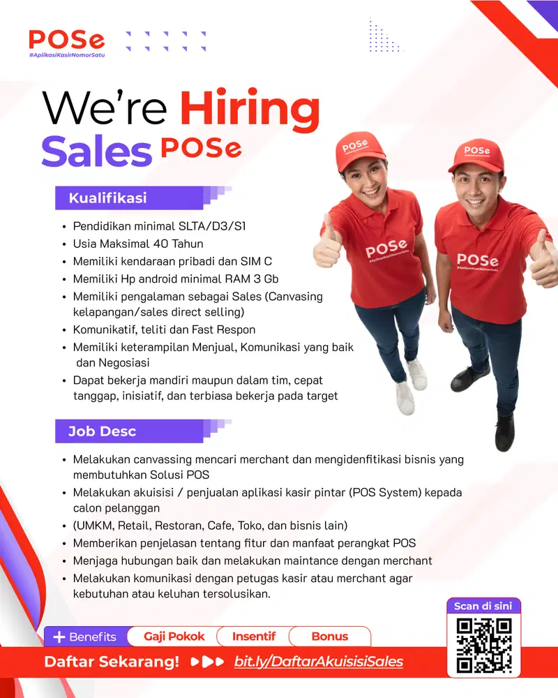 Lowongan Kerja Sales Aplikasi POSe