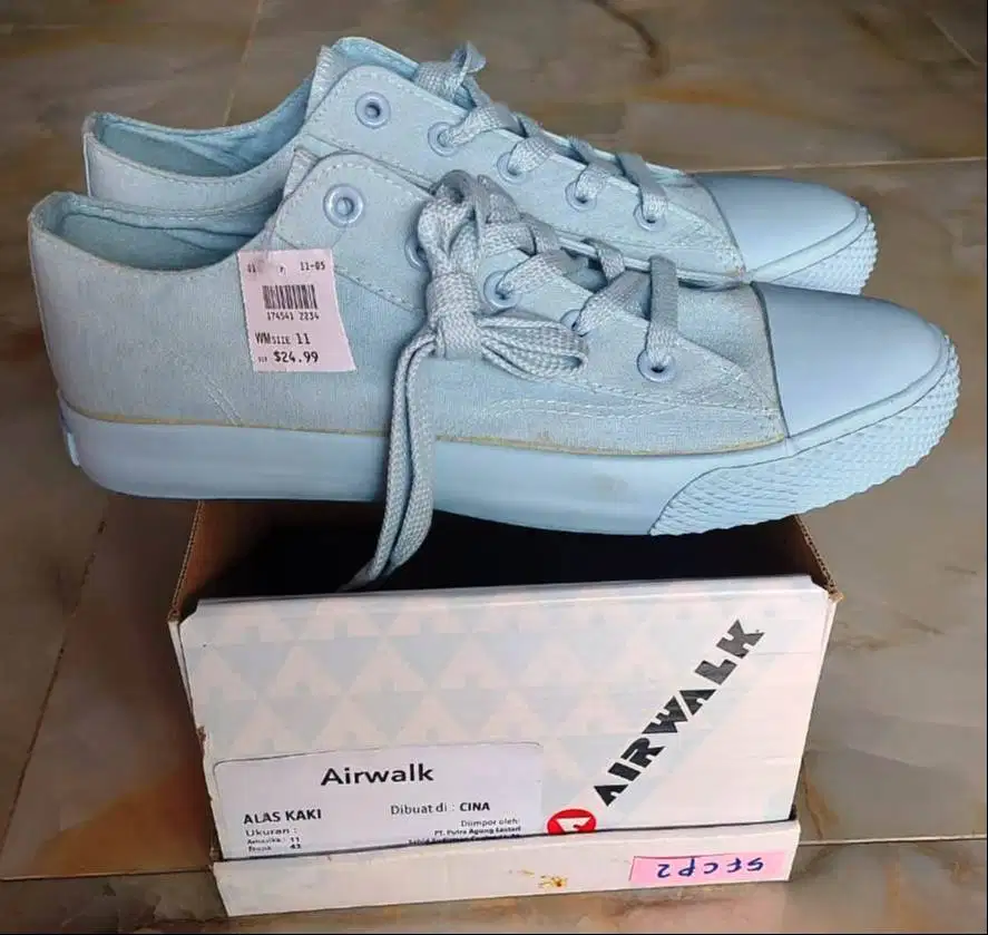 Sepatu Wanita - Airwalk Women's Legacee Sneakers - Light Blue_11