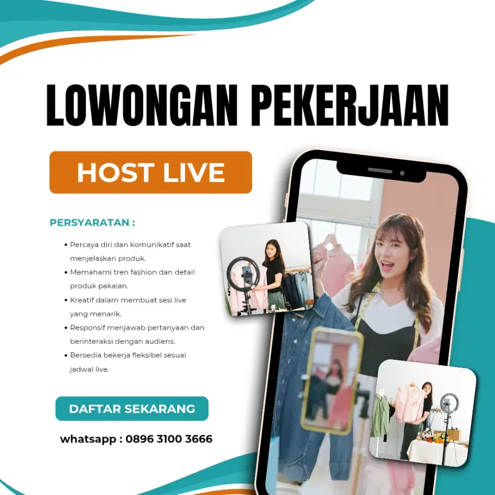 Lowongan Kerja Host Live Fashion