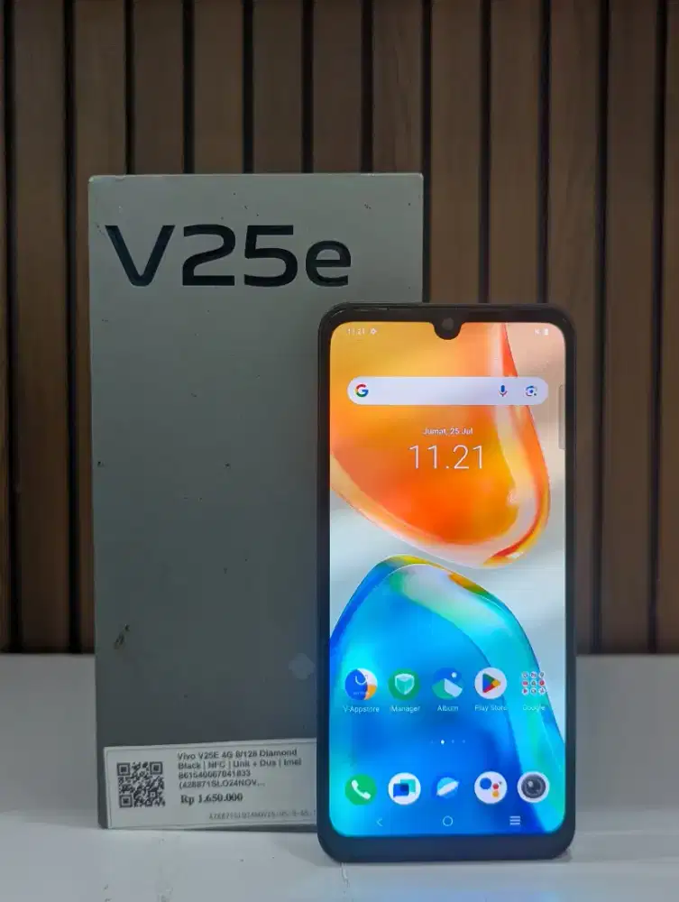 Vivo V25E 4G 8/128 Diamond Black| NFC Unit Dus