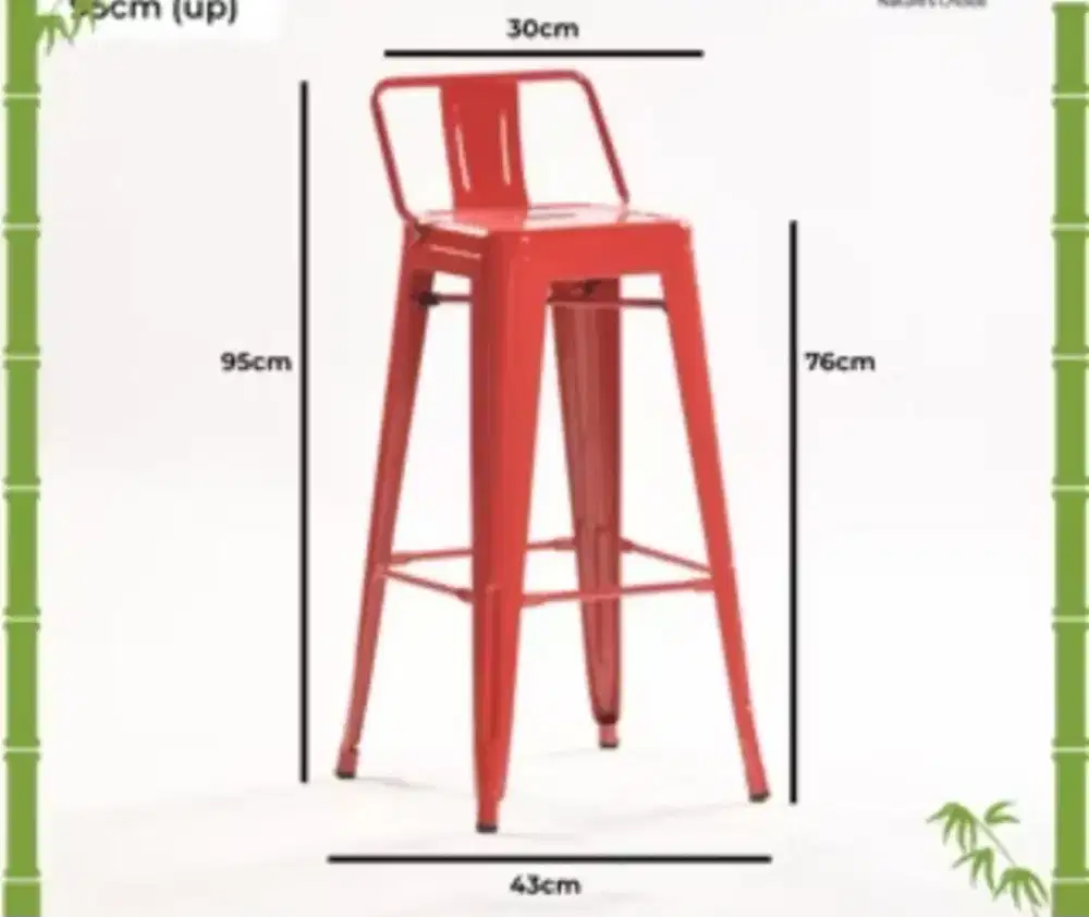Kursi Bar besi ukuran warna sesuai gambar