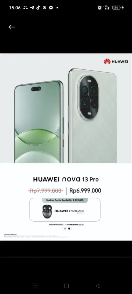 Huawei Nova 13 pro promo desember
