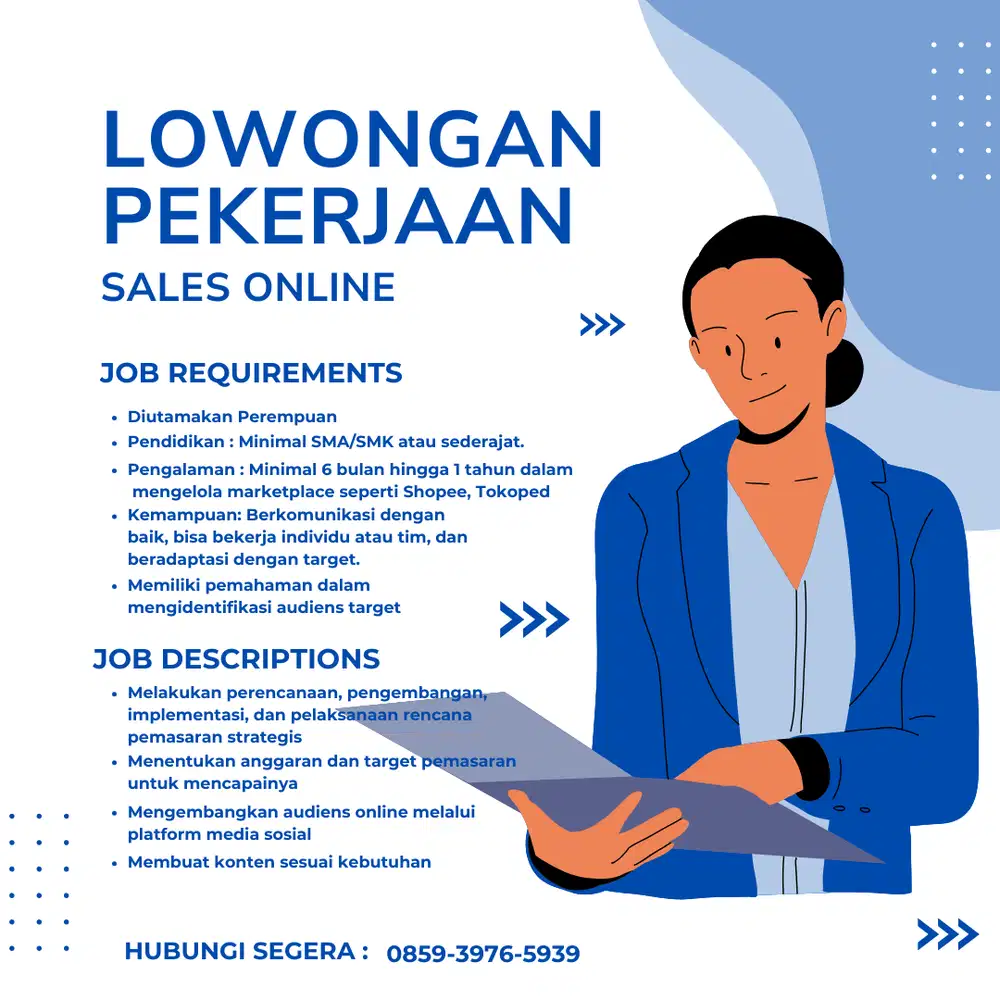 Dibutuhkan segera Sales Online