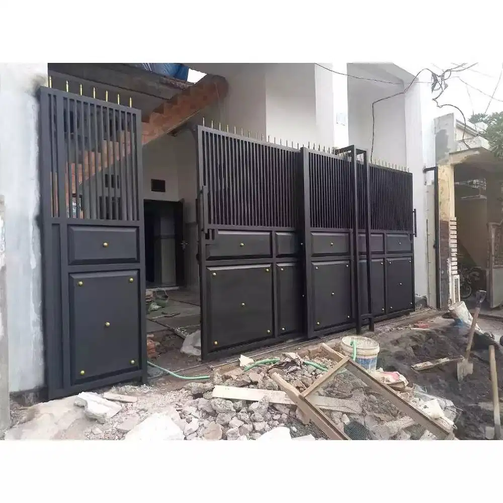 pagar rumah bahan plat rapat dan kokoh