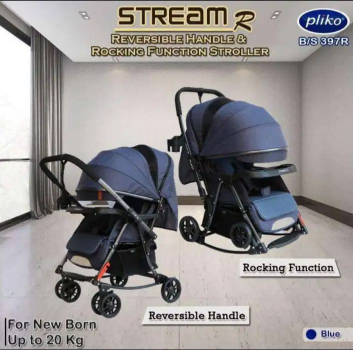 Stroller kereta Dorong Bayi (Bisa diAyun dan Hadap Depan Belakang)