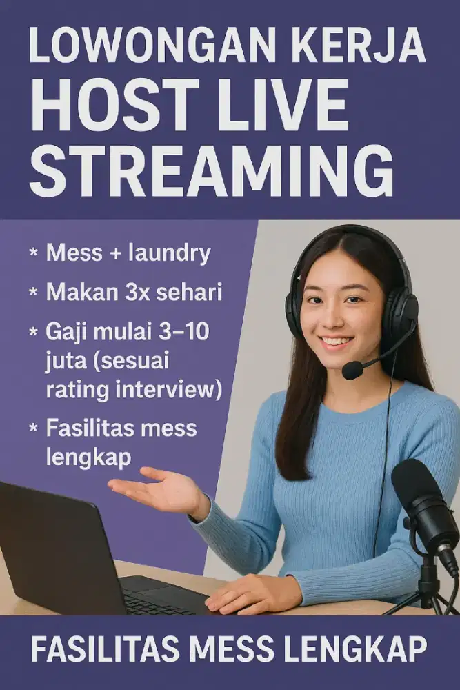lowongan kerja hostlive streaming