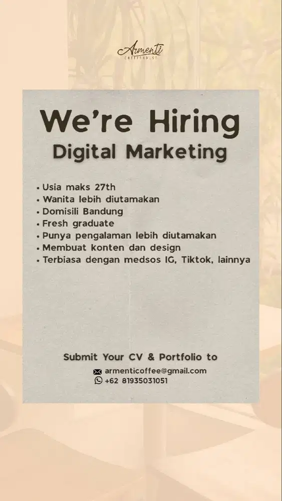 Digital Marketing Armenti Coffee House