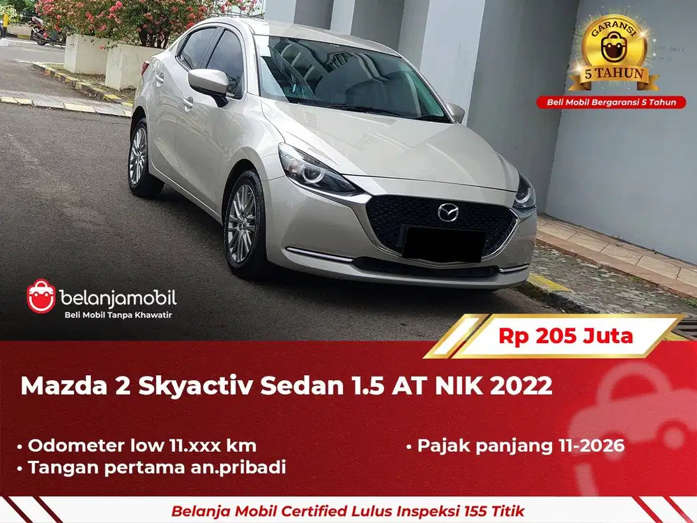 [ GARANSI 5TH ] Mazda2 Mazda 2 Skyactiv Sedan 2022 2023 Silver