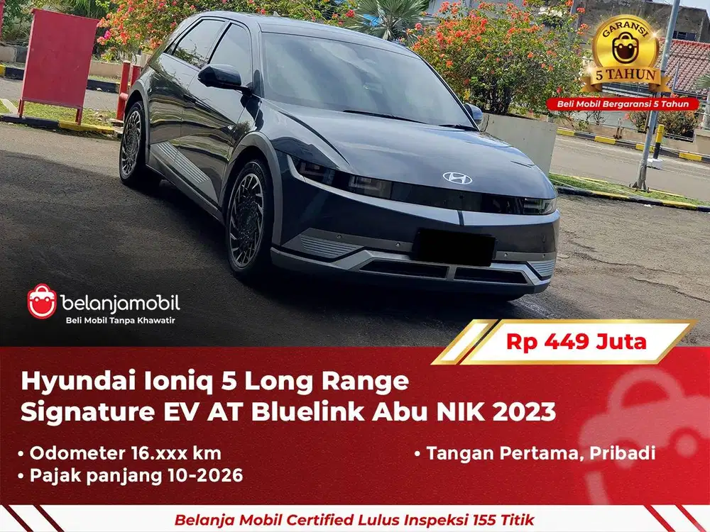 [ LOW KM ] Hyundai Ioniq 5 Long Range Signature EV Abu 2023 2024 Grey