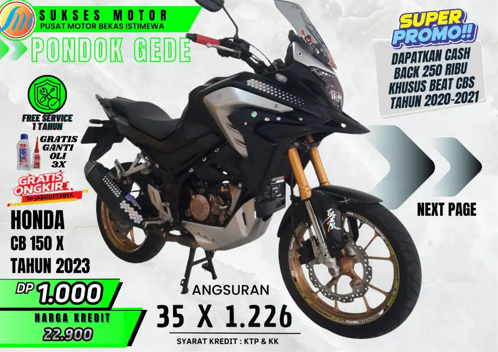 CB150x TH 2023 DP MURAH ANGS RINGAN TANPA RIBET PROSES CEPAT CASH KRDT