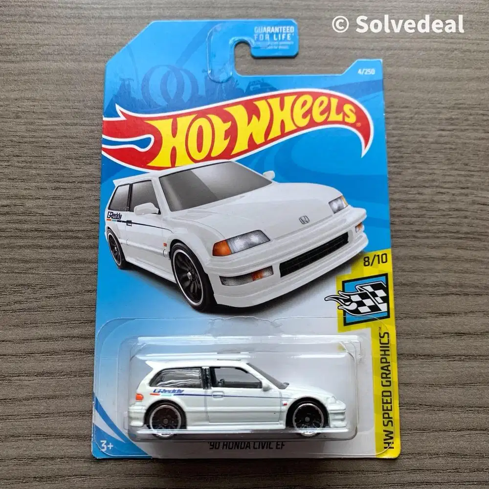 Hot Wheels 90 Honda Civic EF US Card 2019 Putih