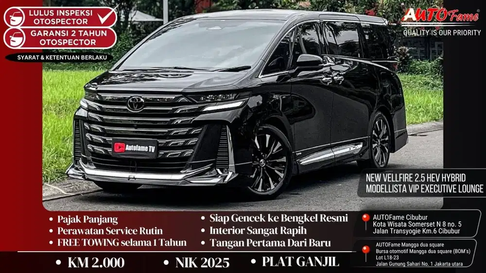 Toyota Vellfire 2.5 HEV Hybrid Modellista VIP Executive Lounge 2025