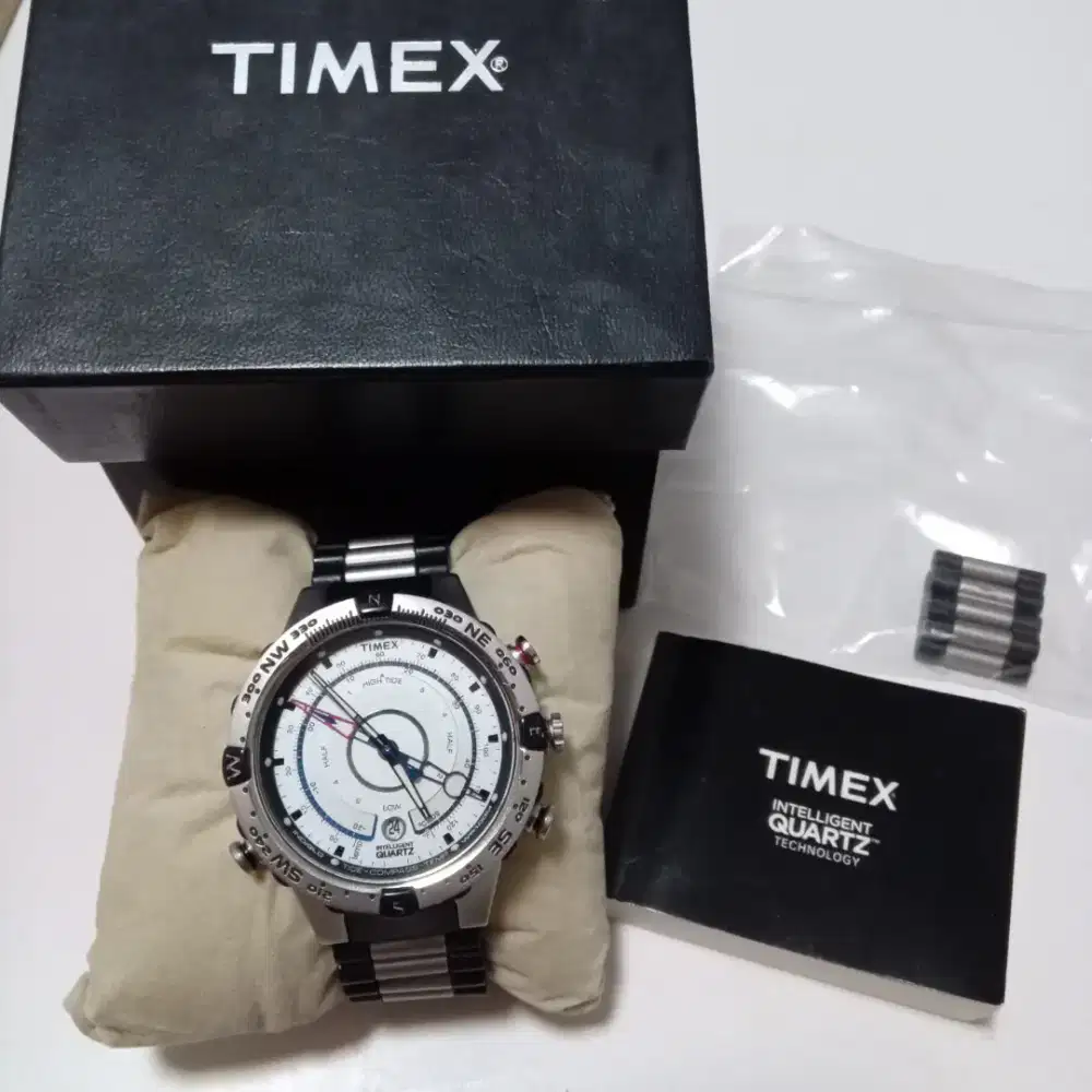Jam tangan Timex Intelligent Quartz Tide compas temp arloji no protrek