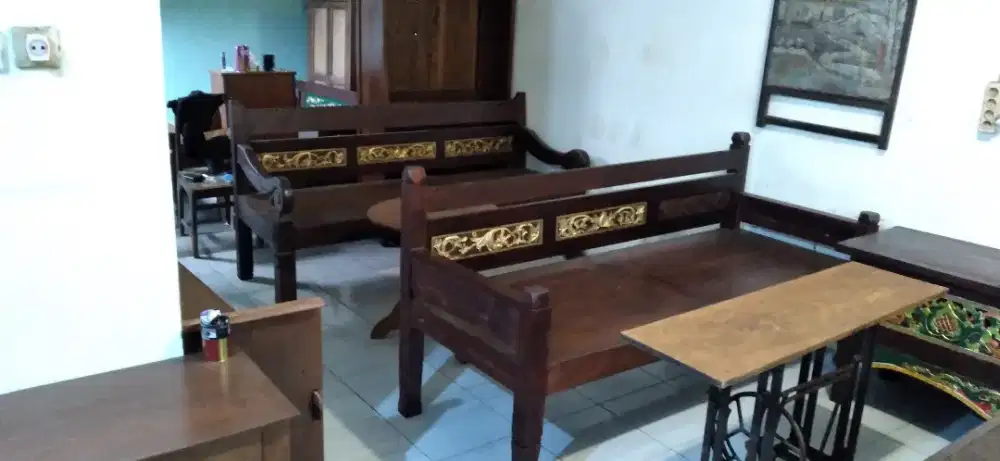 DIJUAL KURSI RESBAN PANJANG KEMBAR SEPASANG MURAH