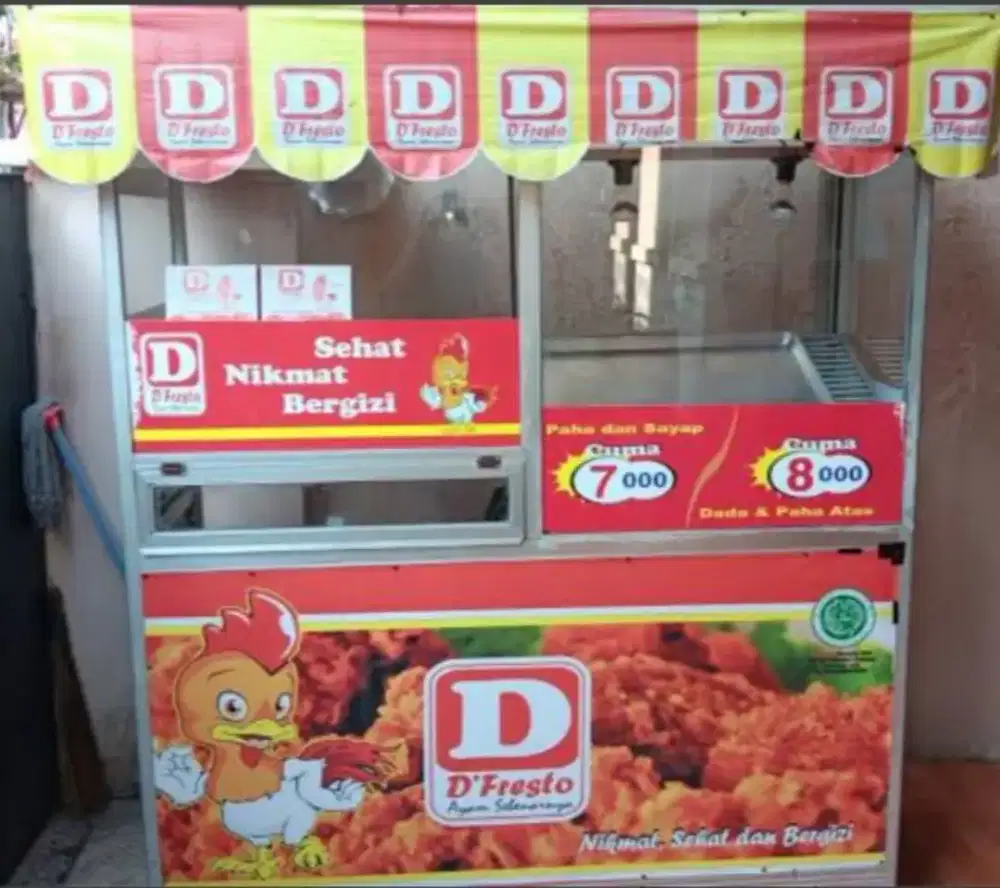 Grobak / etalase fried chicken