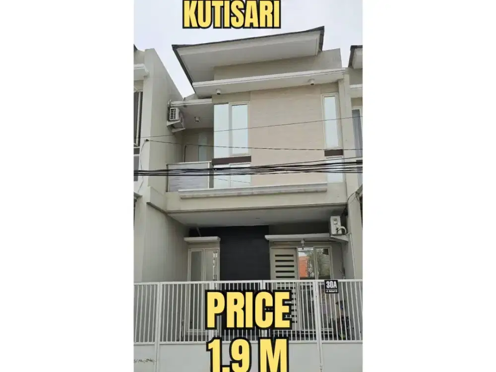 ‼️FREE PERABOT‼️RUMAH KUTISARI SIWALANKERTO SELANGKAH KAMPUS PETRA. MODERN MINIMALIS 2 LANTAI SIAP HUNI