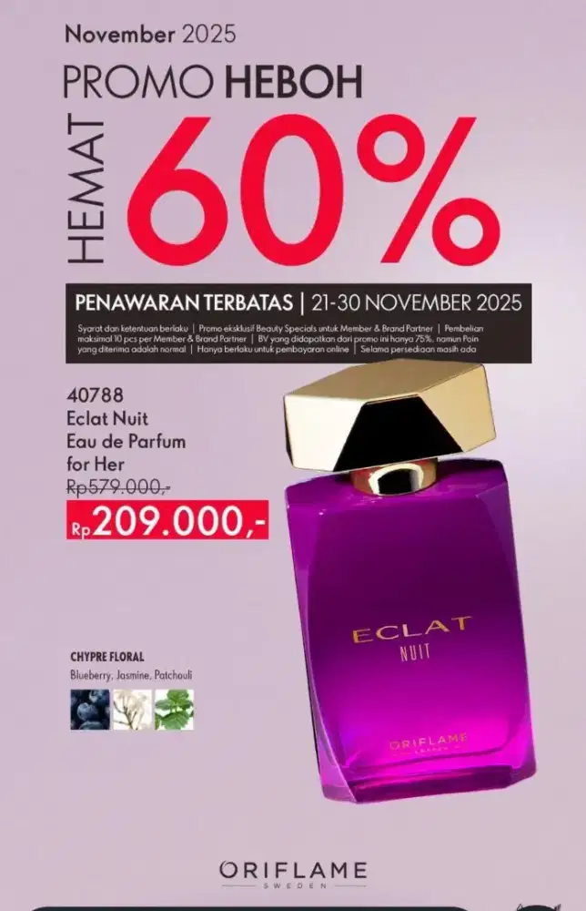 JUAL RUGI PARFUM ORIFLAME