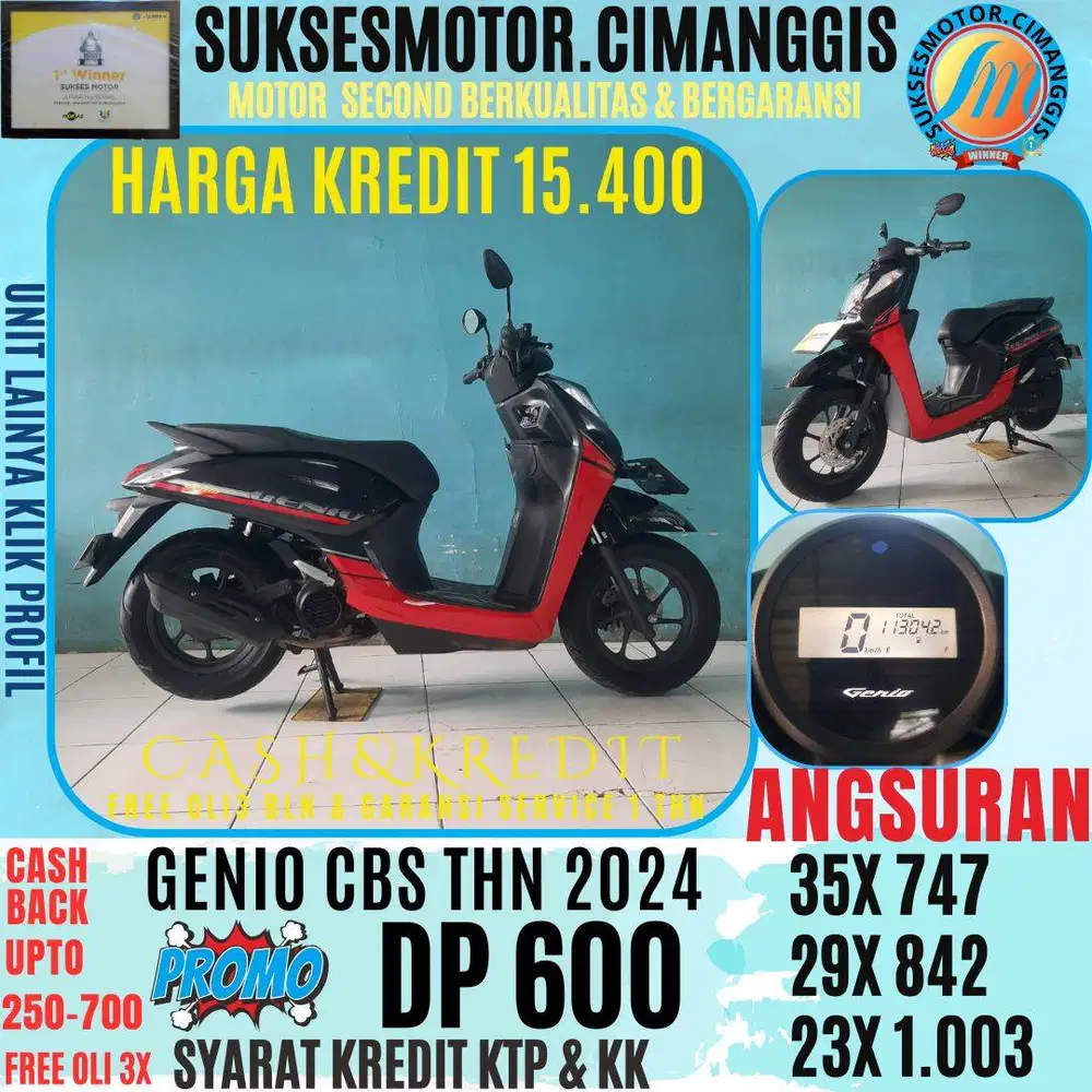 GENIO CBS CASHBACK UPTO 700 RIBUAN FREE OLI 3 X BERGARANSI