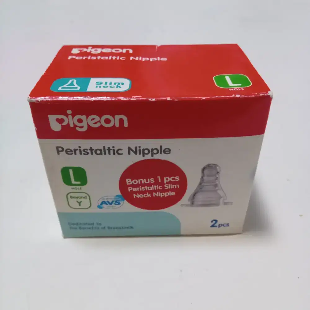 Pigeon dot susu empeng bayi Peristaltic nipple size L baru