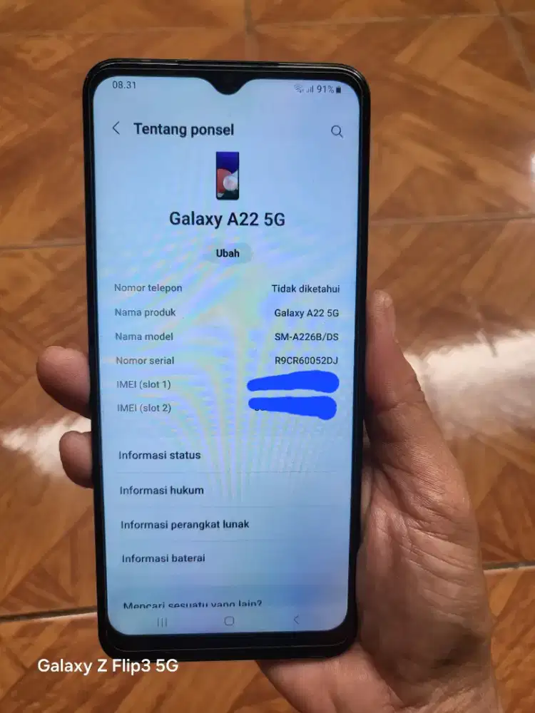 Lcd + Frame Samsung A22 5G Normal Ori Copotan
