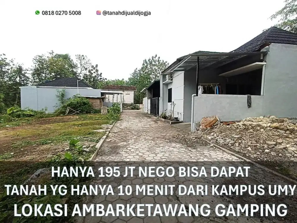 Tanah dekat Pasar Gamping di Ambarketawang Sleman Siap Bangun