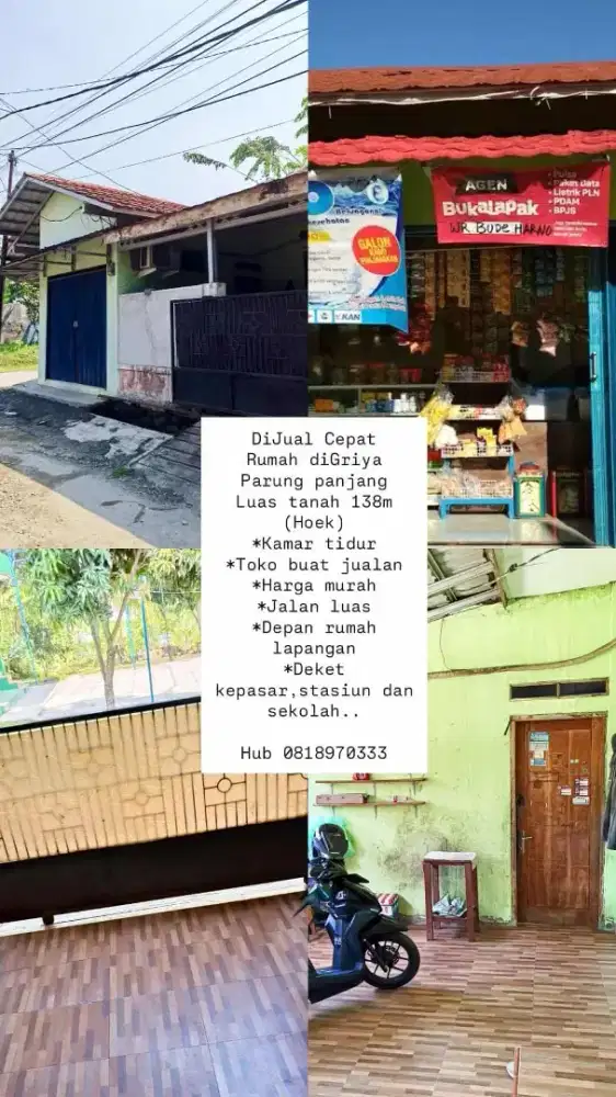 DIJUAL MURAH RUMAH DENGAN LUAS 138 BEBAS BANJIR