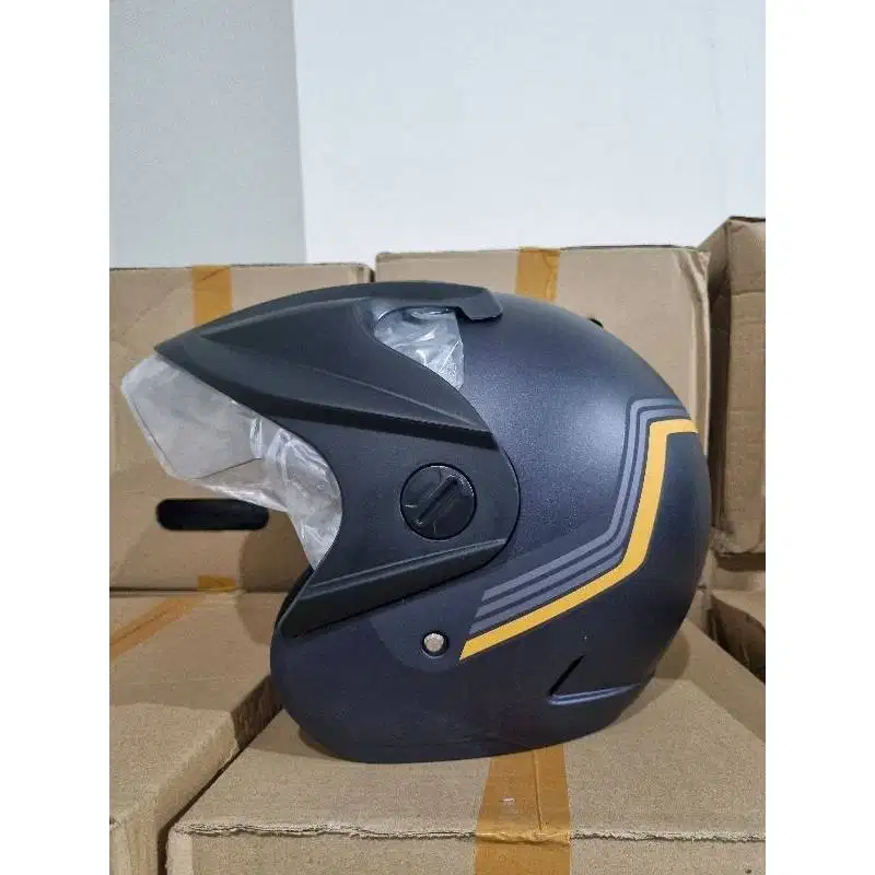 helm honda new biru doff