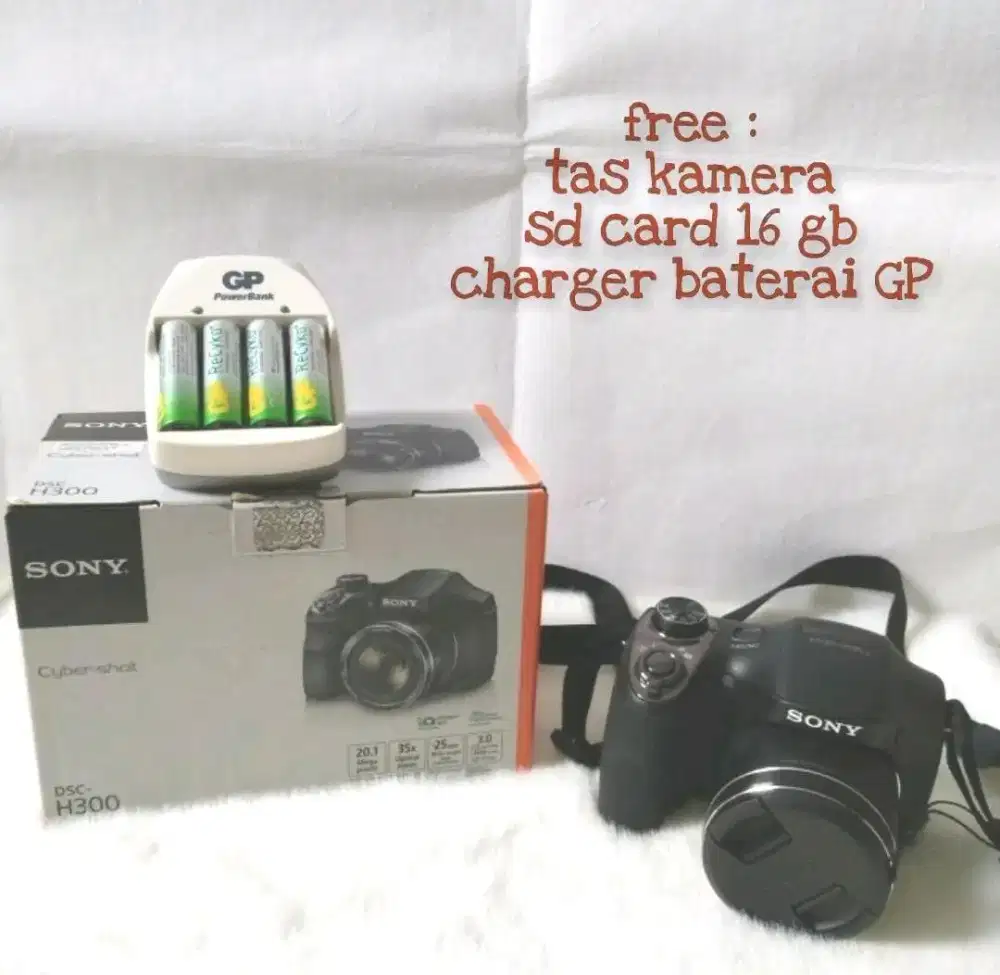 SONY Cybershot DSC H300 KAMERA PAKET LENGKAP