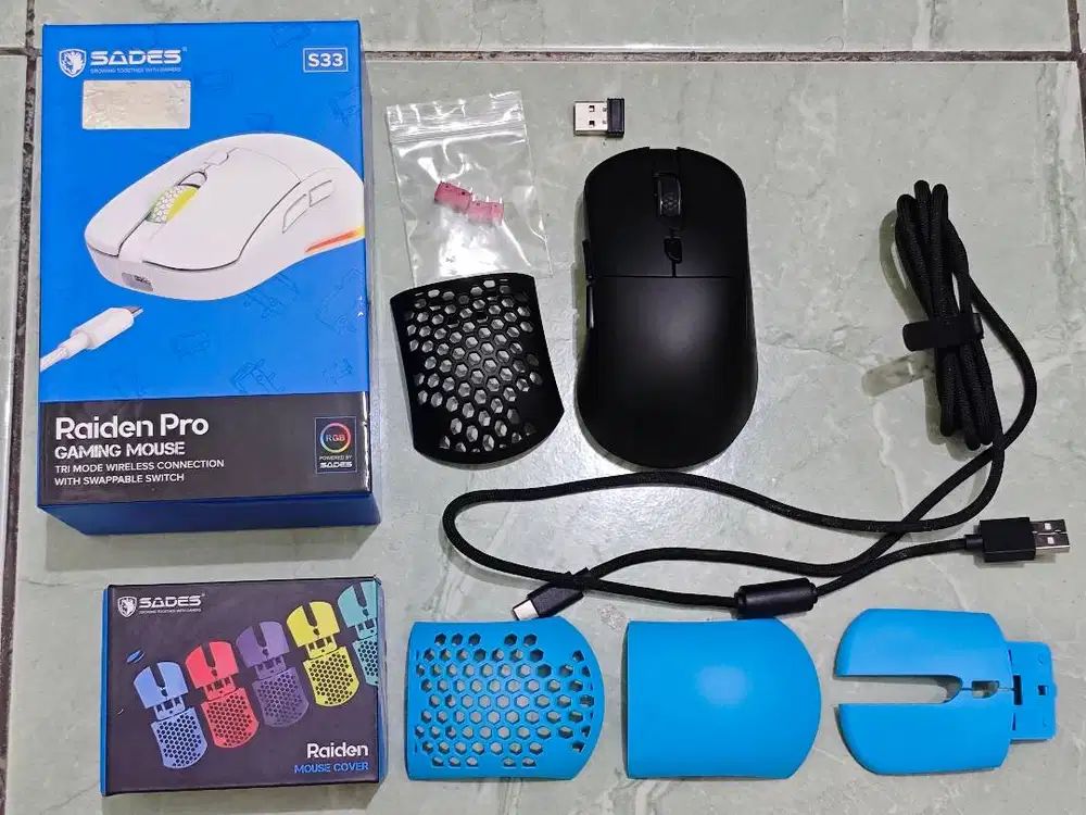 Jual Mouse Sades Raiden Pro S33 Black LIKE NEW