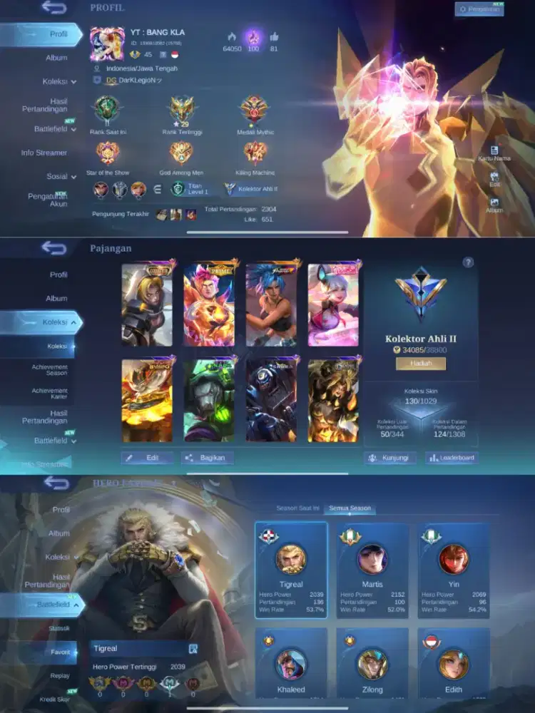 JUAL AKUN MOBILE LEGEND