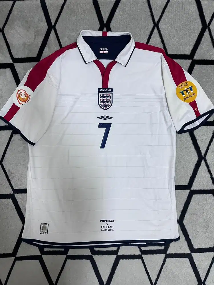 Jersey England 2004 Home XL Beckham 7